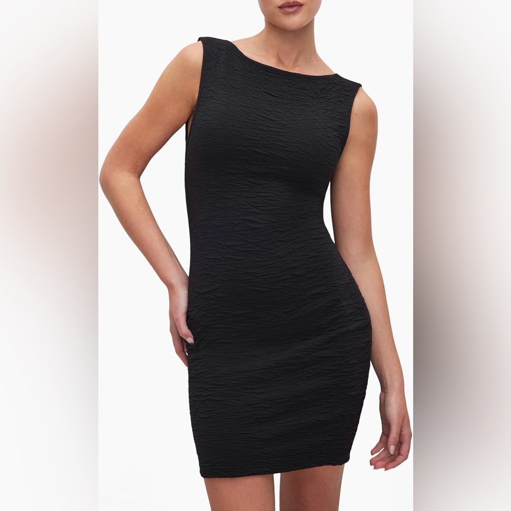 New Good American Scrunchie Scoop Back Body-Con Minidress